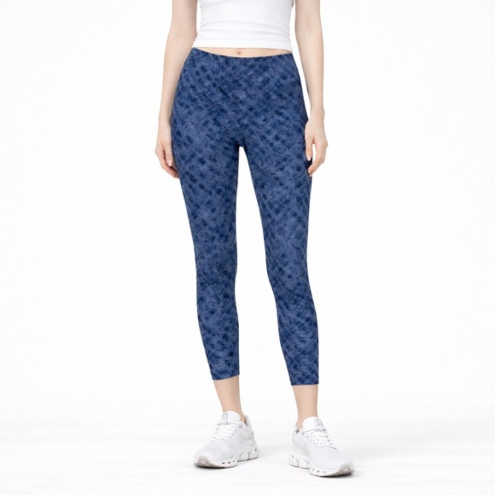 Spanx Look At Me Now Seamless Leggings Women’s Small Blue Workout Tie Dye